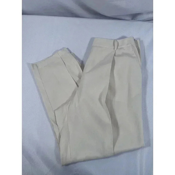 Lattelier Linen Blend Tapered Pants Natural White Women’s Size Large NWT - Picture 3 of 11